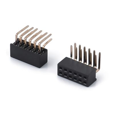 1.0 Женская головка погрузка двойной ряд прямой PA6T черный 2pin-100pin Board To Board соединитель