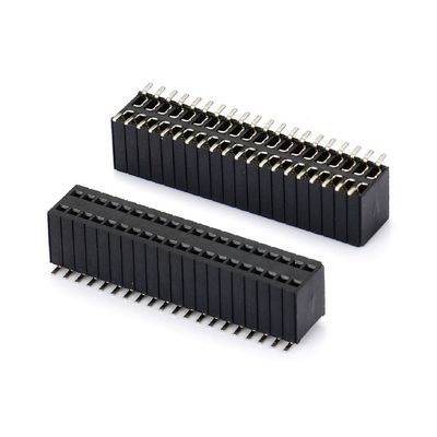 1.0 Женская головка погрузка двойной ряд прямой PA6T черный 2pin-100pin Board To Board соединитель