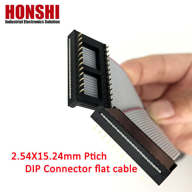 IDC Мужской соединитель 6 8 10 12 14 16 18 26 40 Pin 2.54mm Pitch Dip Flat Ribbon Cable