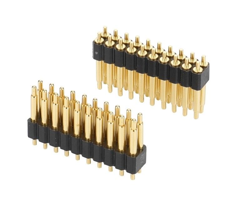 2.0mm Pitch H2.5mm Male Pogo Pin Connector для ПХБ с двойным рядом 20pin прямой погрузкой