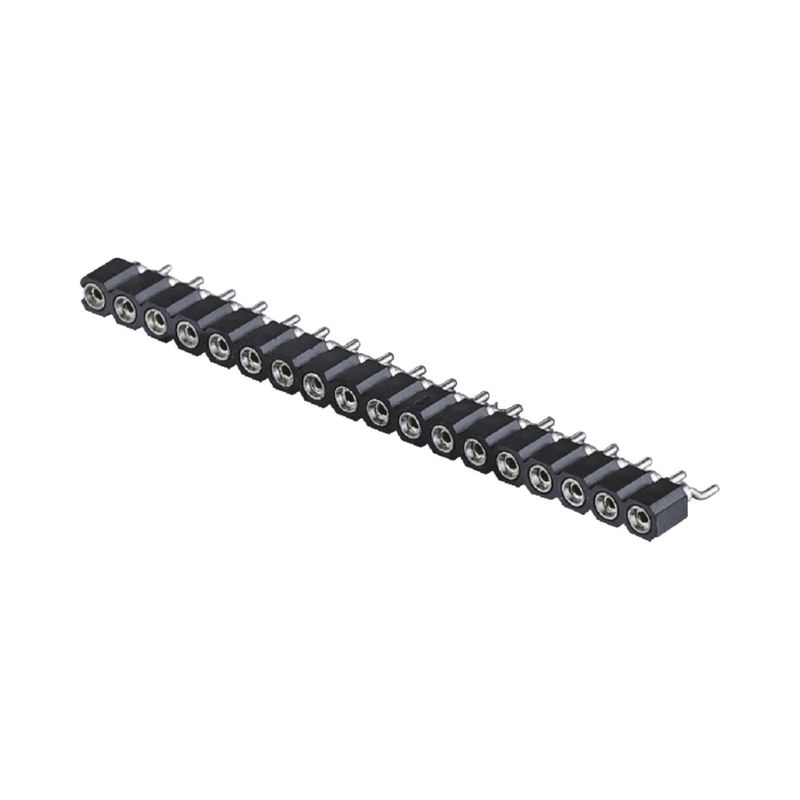 2.54mm Обработанный женский заголовок правого угла SMT SMD однорядный 1-40pin PCB соединитель