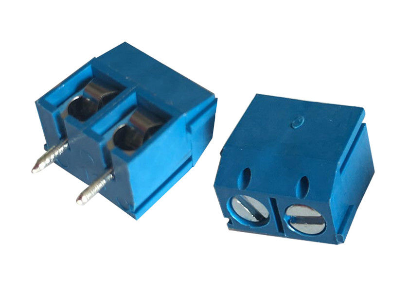 5.00mm Pitch 02p Female Straight PCB Connector Синий конечный блок соединителя