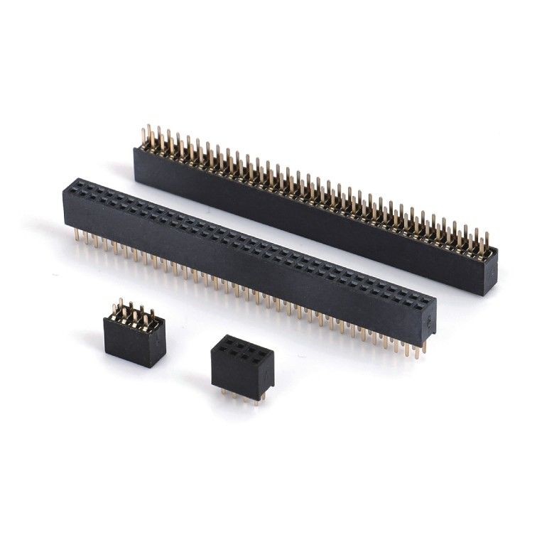 1.0 Женская головка погрузка двойной ряд прямой PA6T черный 2pin-100pin Board To Board соединитель